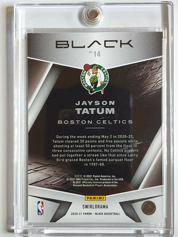 2020 Panini Black Jayson Tatum #14 SWIRLORAMA Prizm /65 - Ready to Grade