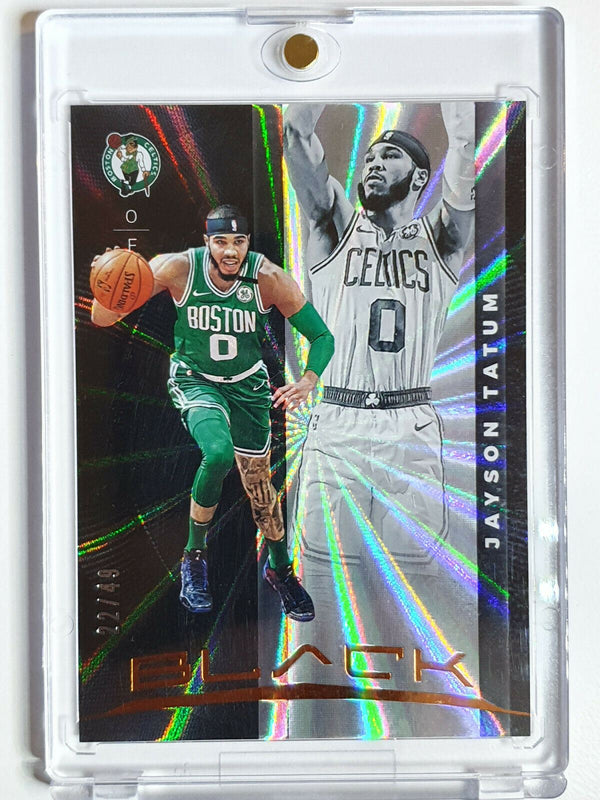 2019 Panini Black Jayson Tatum #4 RAINBOW SPOKES /49 - Ready to Grade