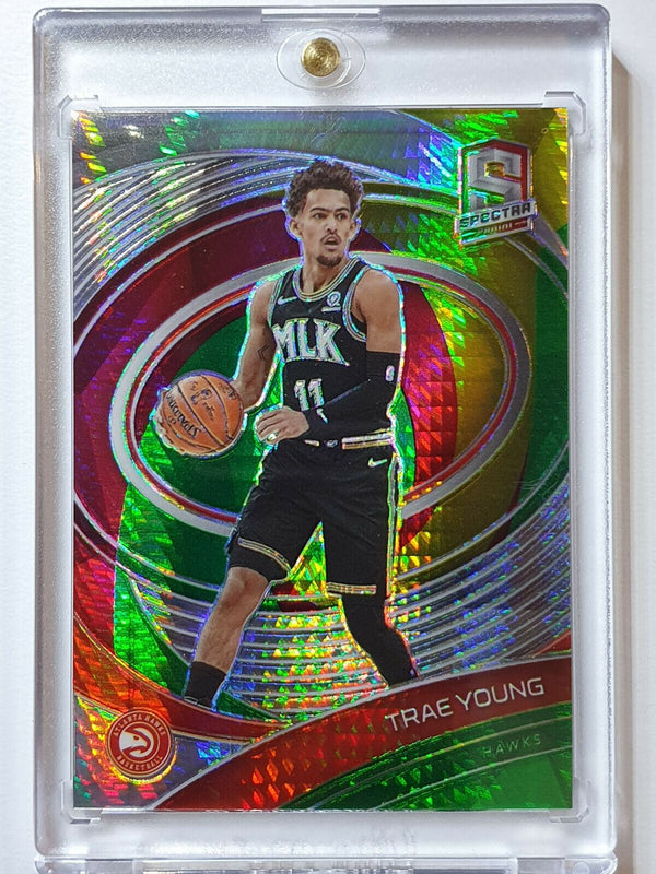 2020 Spectra Trae Young #17 RED & GREEN /75 Holo - Rare