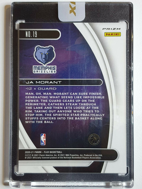 2020 Flux Ja Morant #19 Titan SILVER Prizm Uncirculated Encased - Panini Sealed