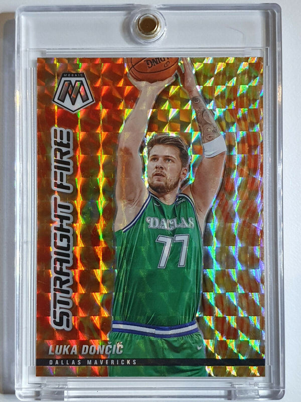 2020 Panini Mosaic Luka Doncic #8 STRAIGHT FIRE Prizm SP - Ready to Grade