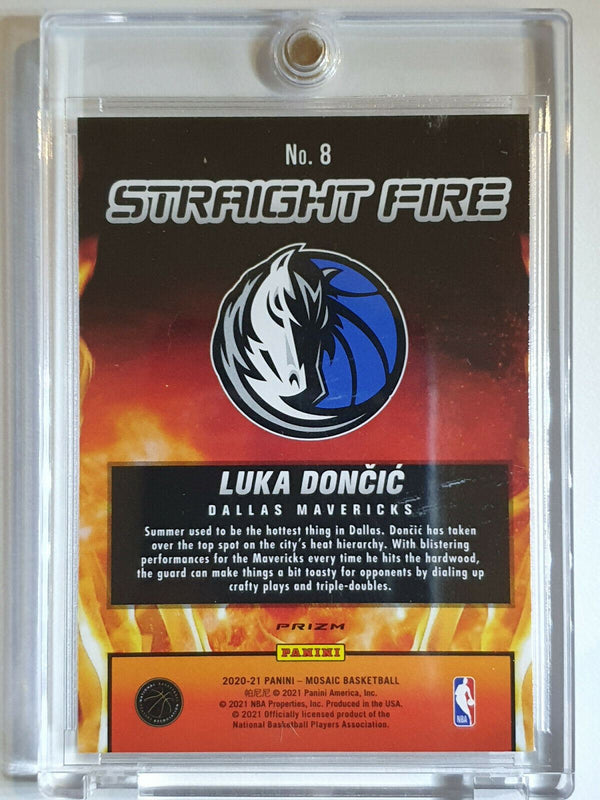 2020 Panini Mosaic Luka Doncic #8 STRAIGHT FIRE Prizm SP - Ready to Grade