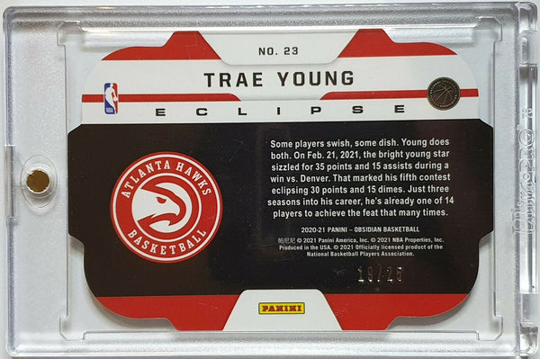 2020 Obsidian Trae Young #23 GREEN /25 Eclipse Holo - Ready to Grade