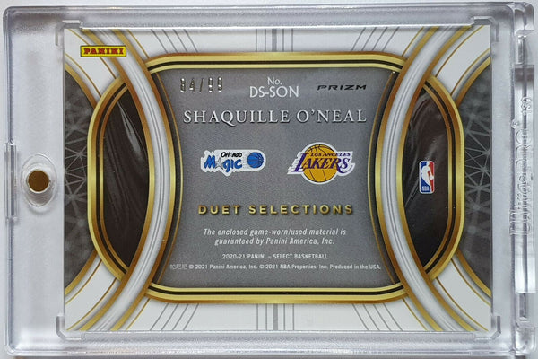 2020 Select Shaquille O'Neal #PATCH PURPLE /99 DUAL Game Worn Jersey - Rare