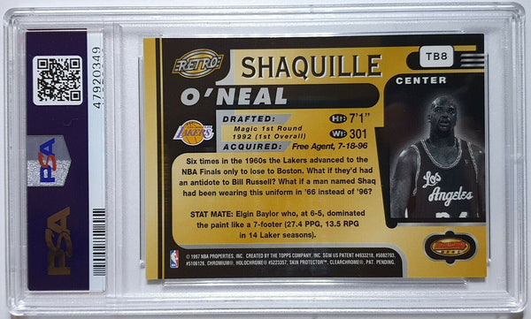 1996 Bowman's Best Shaquille O'Neal #TB8 RETRO - PSA 9