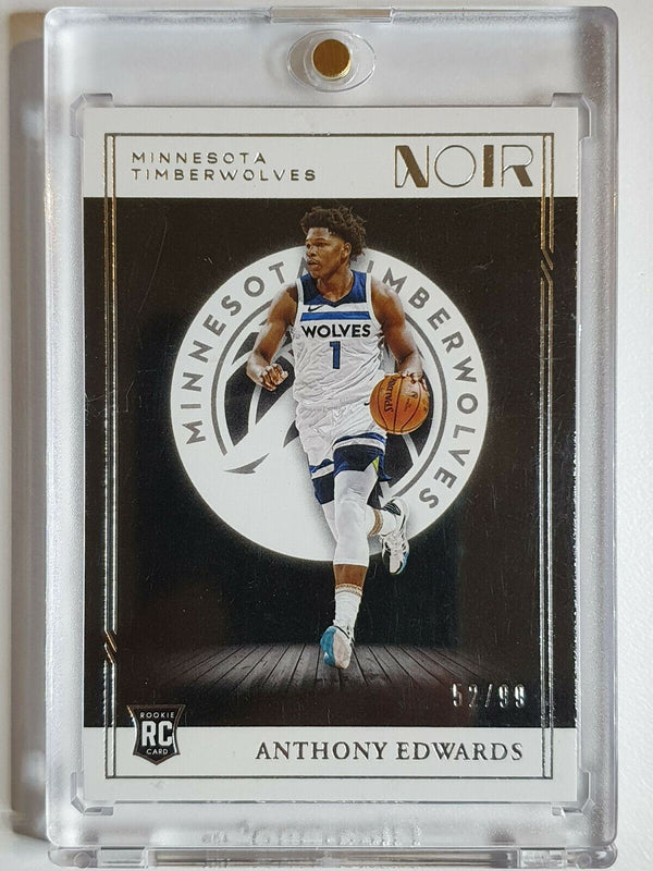 2020 Panini Noir Anthony Edwards Rookie #148 Association Edition /99 - Gem