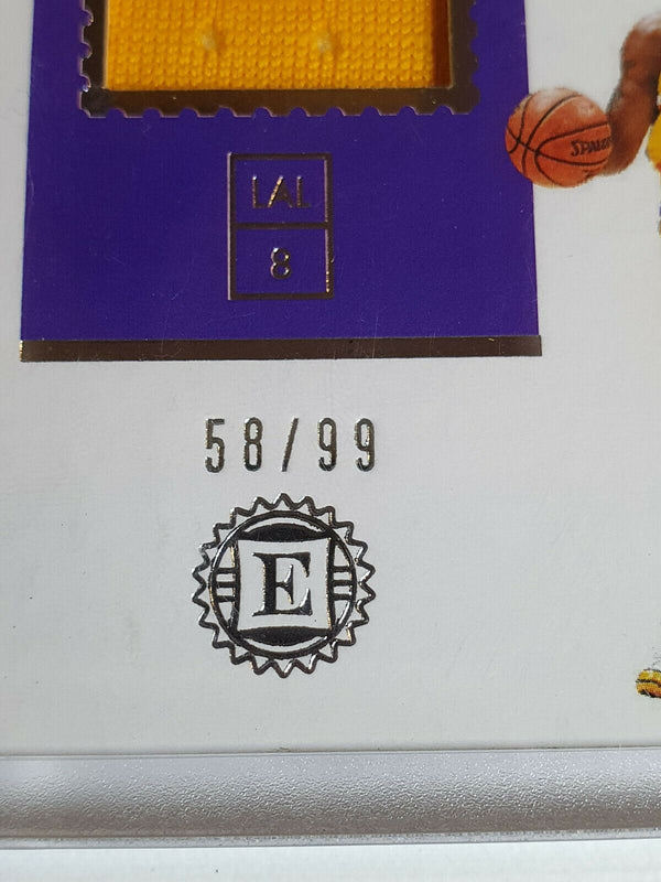 2018 Encased Kobe Bryant #PATCH SILVER /99 Game Worn Jersey - Rare