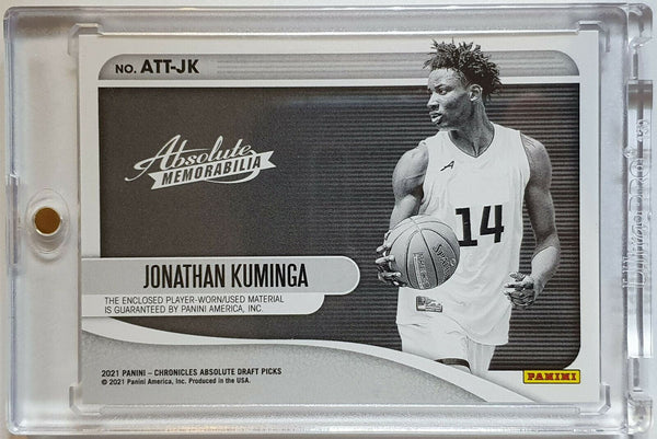 2021 Panini Absolute Jonathan Kuminga Rookie PATCH /99 BLUE Triple Jersey