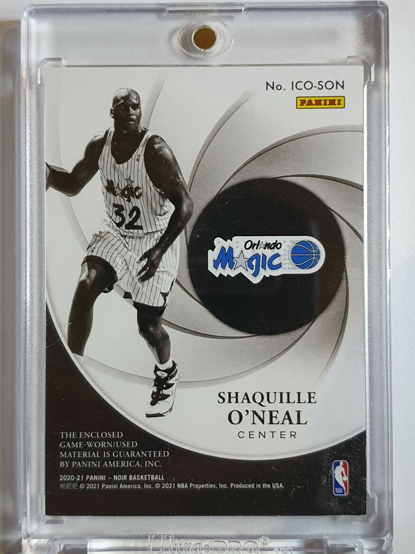 2020 Panini Noir Shaquille O'Neal #PATCH /99 Game Worn Jersey - Rare