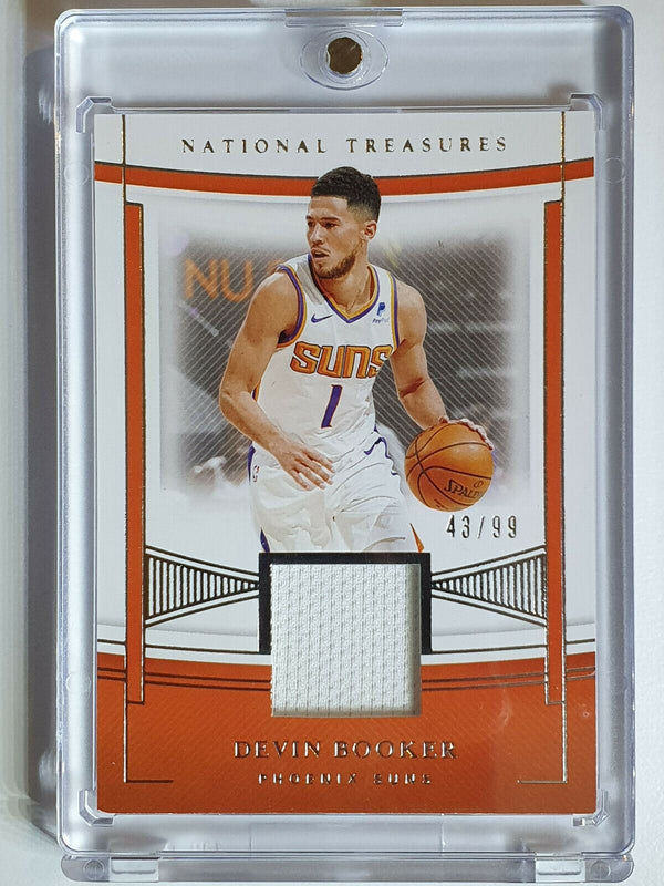 2020 National Treasures Devin Booker #PATCH /99 Game Worn Jersey - Rare