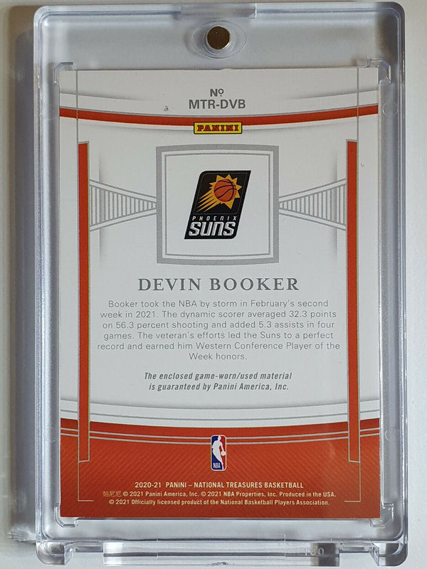 2020 National Treasures Devin Booker #PATCH /99 Game Worn Jersey - Rare