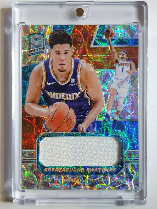 2018 Spectra Devin Booker #PATCH NEON BLUE /49 Game Worn Jersey - Rare