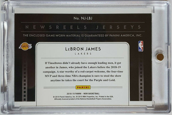 2018 Panini Noir Lebron James PRIME /10 #PATCH 3 Color Swatch - Rare