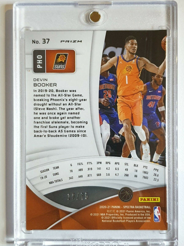 2020 Spectra Devin Booker #37 RED & GREEN /75 Holo - Rare