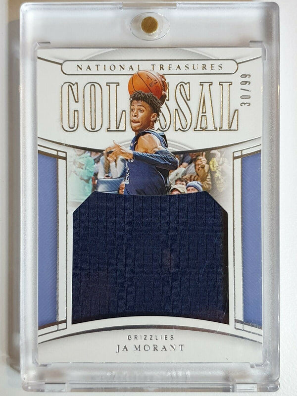 2019 National Treasures Ja Morant Rookie #PATCH /99 Worn Jersey - Ready to Grade