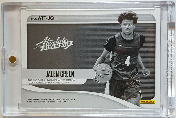 2021 Panini Absolute Jalen Green Rookie Jersey /199 RED TRIPLE PATCH - Gem