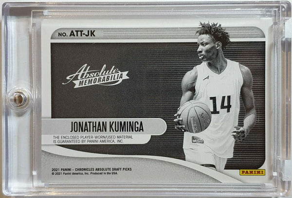 2021 Panini Absolute Jonathan Kuminga Rookie Jersey SILVER TRIPLE PATCH - Rare