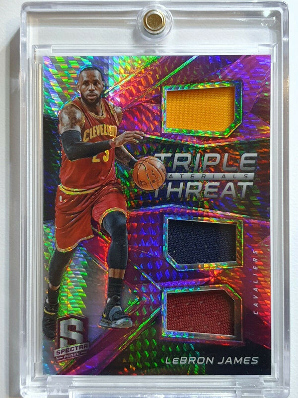 2016 Panini Spectra Lebron James #PATCH /49 PURPLE 3 Color Jersey Swatches