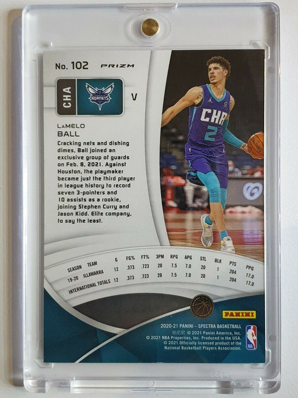 2020 Spectra Lamelo Ball Rookie #102 Variation GREEN Prizm - Rare