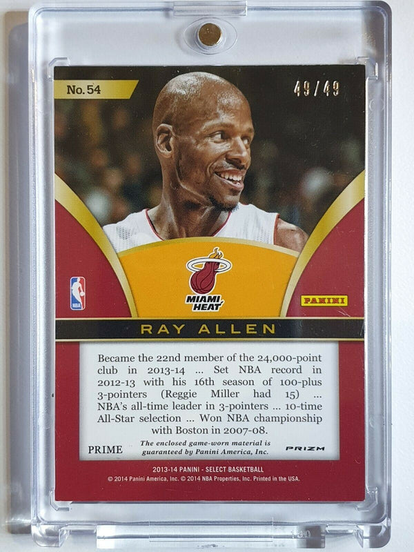 2013 Select Ray Allen #PATCH /49 BLUE HOLO Game Worn Jersey Relic - Rare