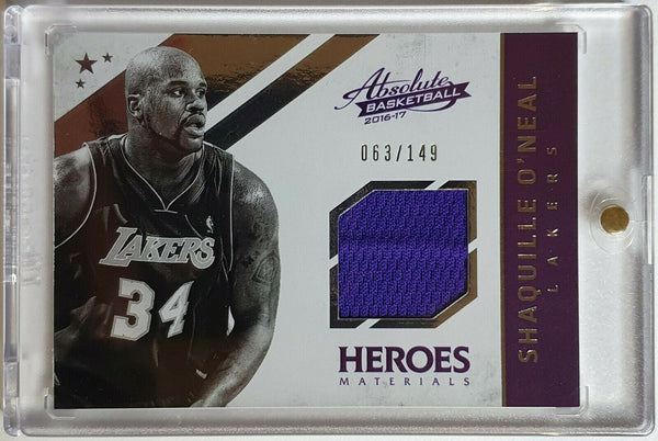 2016 Absolute Shaquille O'Neal #8 PATCH /149 Game Worn Jersey - Ready to Grade