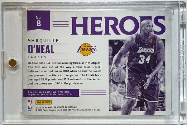 2016 Absolute Shaquille O'Neal #8 PATCH /149 Game Worn Jersey - Ready to Grade