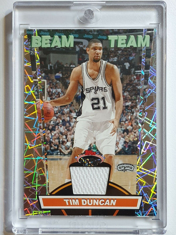 2007 Topps Stadium Club Tim Duncan #PATCH Beam Team Game Worn Jersey - Rare