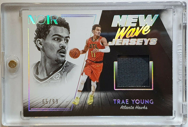 2018 Panini Noir Trae Young Rookie #PATCH /99 Game Worn Jersey - Rare