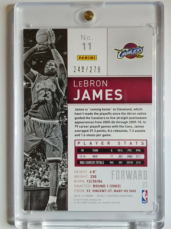 2014 Panini Totally Certified LeBron James #11 PLATINUM RED /279 Holo - Rare