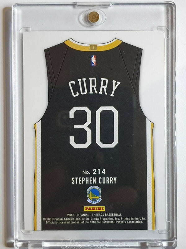 2018 Panini Threads Stephen Curry #214 DAZZLE Prizm Statement Jersey - Rare