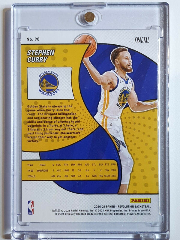 2020 Panini Revolution Stephen Curry #90 FRACTAL Prizm - Ready to Grade