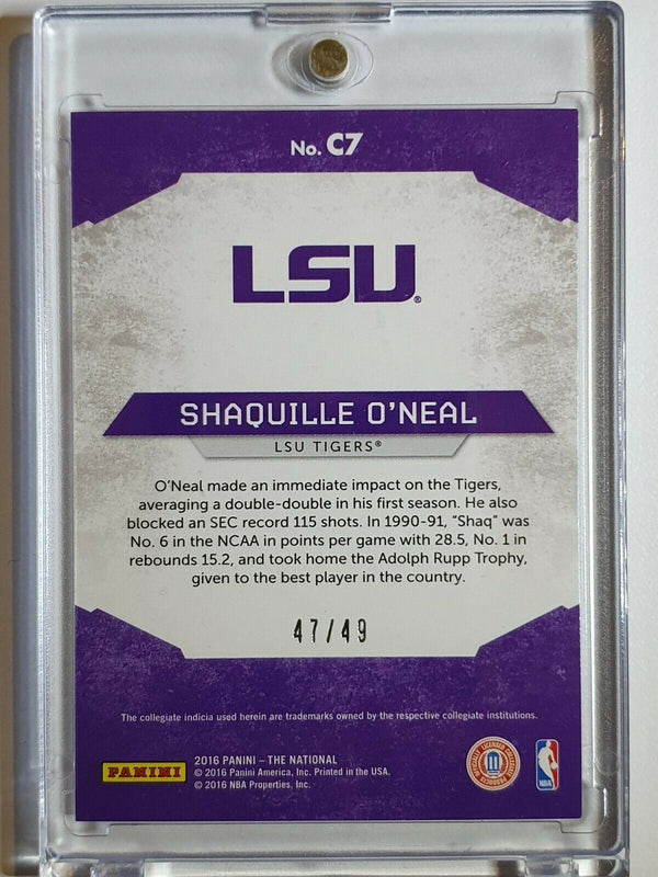 2016 Panini National Shaquille O'Neal #C7 DIAMOND AWE /49 - Ready to Grade