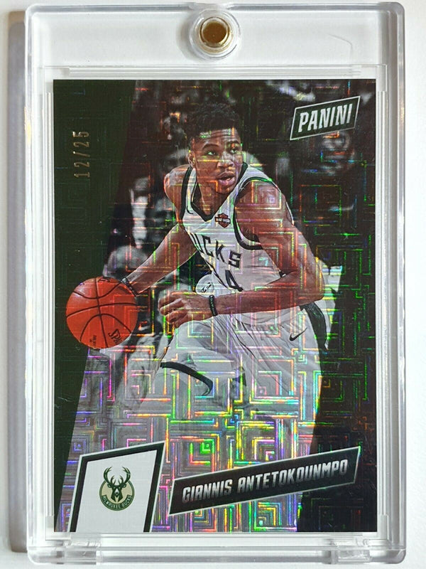 2019 Panini Giannis Antetokounmpo #55 ESCHER SQUARES /25 - Ready to Grade