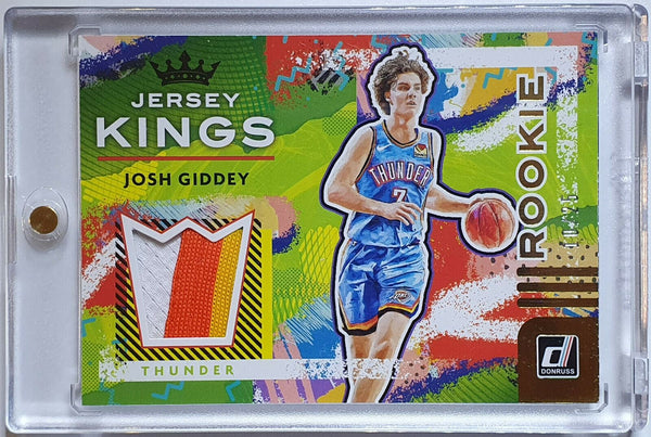 2021 Donruss Josh Giddey Rookie GOLD /25 PRIME PATCH Jersey Kings - Rare Gem