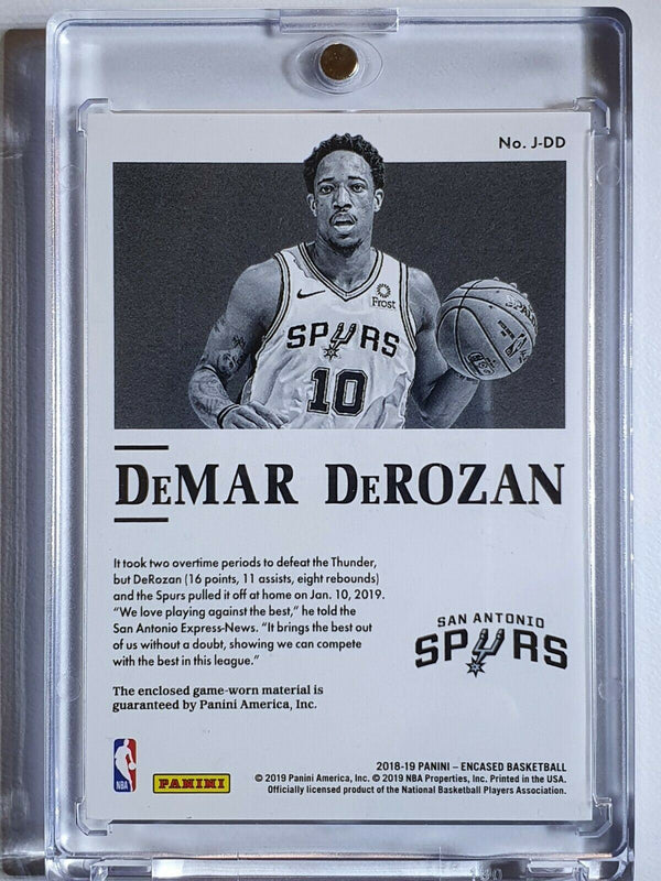 2018 Encased DeMar DeRozan #PATCH PRIME /25 Game Worn Jersey - Ready to Grade