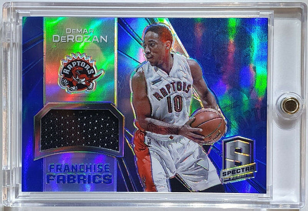 2014 Panini Spectra DeMar DeRozan #PATCH BLUE HOLO /25 Prizm - Rare