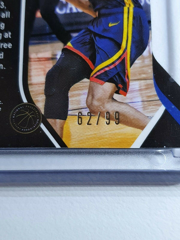 2020 Panini Obsidian Stephen Curry #18 PITCH BLACK HOLO /99 Die-Cut - Rare