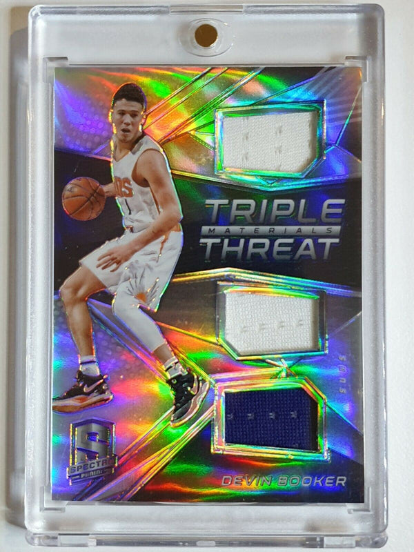 2016 Spectra Devin Booker #PATCH SILVER /149 TRIPLE Game Worn Jerseys - Gem