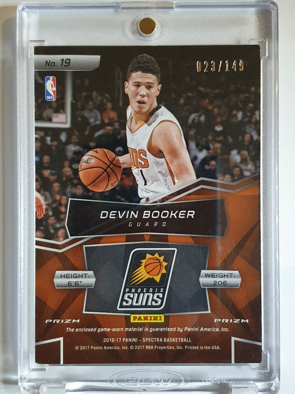 2016 Spectra Devin Booker #PATCH SILVER /149 TRIPLE Game Worn Jerseys - Gem