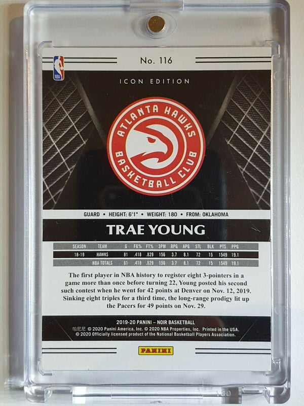 2019 Panini Noir Trae Young #116 ICON Edition /99 - Ready to Grade