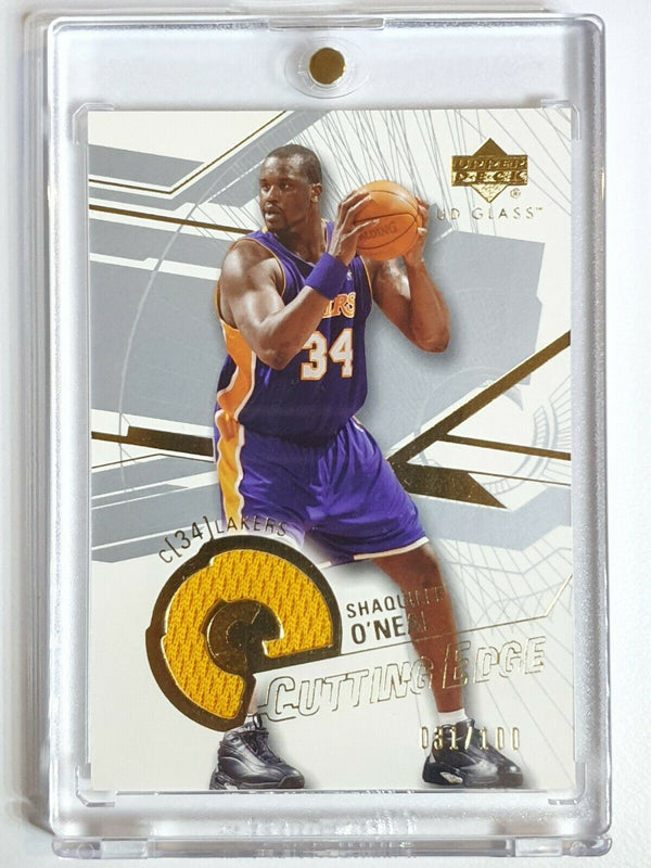 2003 Upper Deck Shaquille O'Neal #PATCH /100 Game Worn Jersey- Ready to Grade