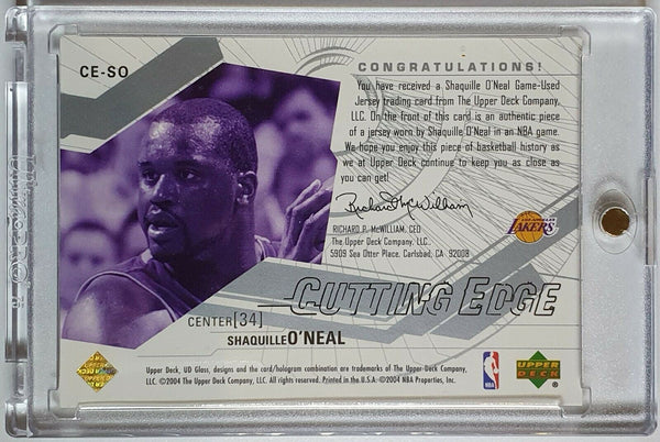 2003 Upper Deck Shaquille O'Neal #PATCH /100 Game Worn Jersey- Ready to Grade