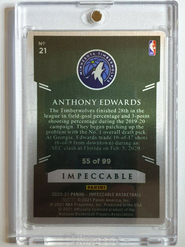 2020 Impeccable Anthony Edwards Rookie STAINLESS STARS /99 - Ready to Grade