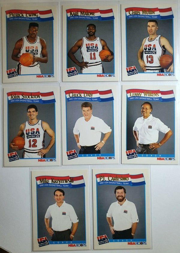 1991 NBA Hoops Dream Team USA Basketball - COMPLETE SET (14 cards)