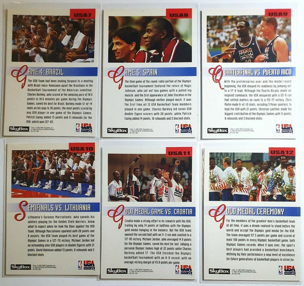 1992 Skybox USA Basketball Olympic Dream Team COMPLETE SET 