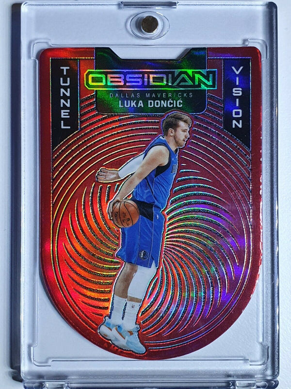 2020 Obsidian Luka Doncic #11 RED FLOOD Tunnel Vision Die Cut - Rare