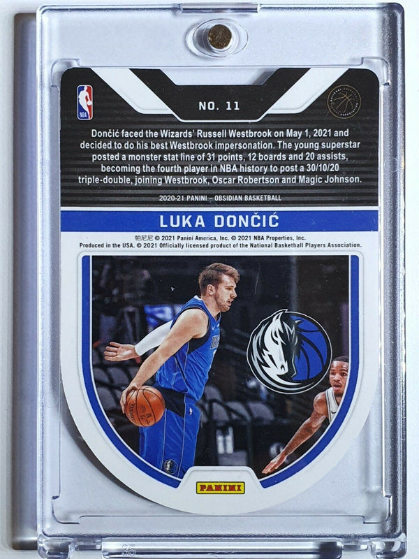 2020 Obsidian Luka Doncic #11 RED FLOOD Tunnel Vision Die Cut - Rare