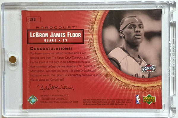 2003 Upper Deck Lebron James #LB2 Hardcourt USED GAME FLOOR - Ready to Grade