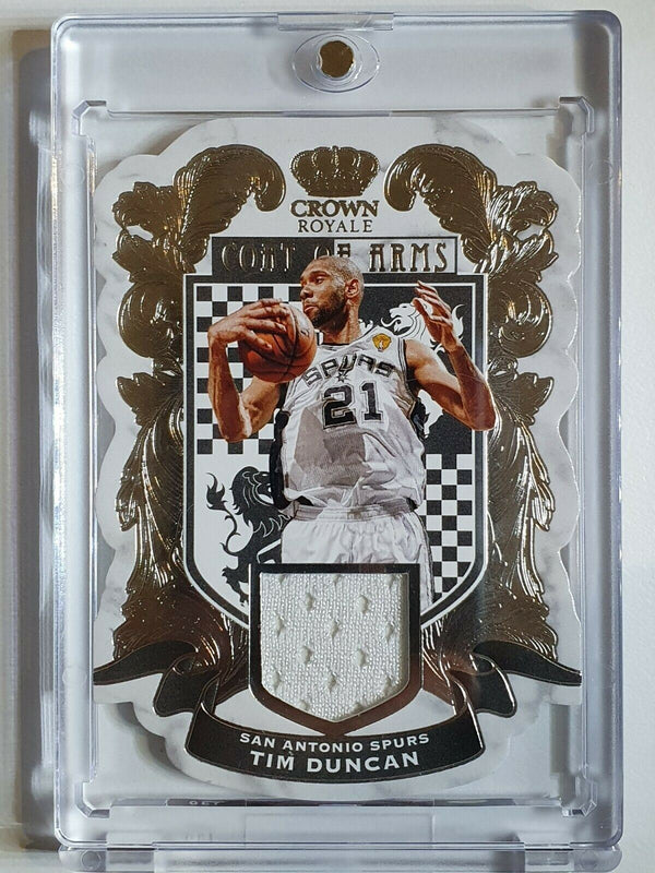 2020 Crown Royale Tim Duncan #Patch Game Worn Jersey - Ready to Grade