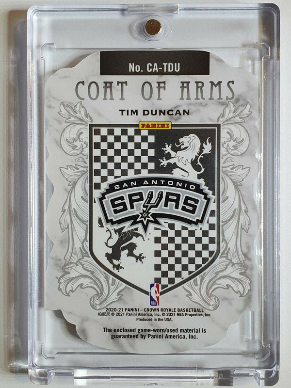 2020 Crown Royale Tim Duncan #Patch Game Worn Jersey - Ready to Grade